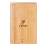 Ensemble pour fromage et vin dans un coffret en bambou Camembert couleur bois deuxième vue principale