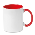 Mug pour sublimation avec anse et intérieur colorés 300ml Sublim Color couleur rouge