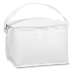 Sac glacière promotionnel en polyester 210D pour 6 canettes Snow couleur blanc