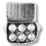 Sac glacière promotionnel en polyester 210D pour 6 canettes Snow couleur blanc deuxième vue
