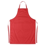 Tablier de couleur ajustable avec poches 190 g/m2 Topchef couleur rouge