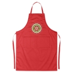Tablier de couleur ajustable avec poches 190 g/m2 Topchef couleur rouge vue principale