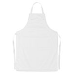 Tablier de couleur ajustable avec poches 190 g/m2 Topchef couleur blanc