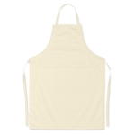 Tablier de couleur ajustable avec poches 190 g/m2 Topchef couleur beige