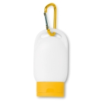 Protection solaire indice 20 avec mousqueton 30ml Protekt couleur jaune