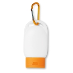 Protection solaire indice 20 avec mousqueton 30ml Protekt couleur orange