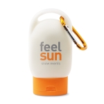Protection solaire indice 20 avec mousqueton 30ml Protekt couleur orange troisième vue principale