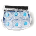 Glacière promotionnelle pour 6 bouteilles de 1,5 L, 80 g/m2 Snow XL couleur blanc deuxième vue