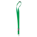 Lanyard personnalisé de 2 cm avec boucle et fermoir BasicStyle Extra couleur vert