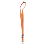 Lanyard personnalisé de 2 cm avec boucle et fermoir BasicStyle Extra couleur orange