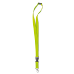 Lanyard personnalisé de 2 cm avec boucle et fermoir BasicStyle Extra couleur vert lime