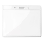 Porte-badge personnalisable transparent de 10 x 8 cm Pass couleur transparent