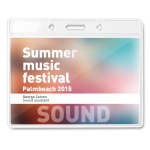 Porte-badge personnalisable transparent de 10 x 8 cm Pass couleur transparent vue principale