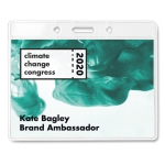 Porte-badge personnalisable transparent de 10 x 8 cm Pass couleur transparent