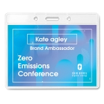 Porte-badge personnalisable transparent de 10 x 8 cm Pass couleur transparent