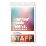 Porte-badge vertical transparent personnalisé VertiPass couleur transparent vue principale