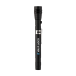 Lampe de poche promotionnelle extensible de 57cm FlexLight couleur noir vue avec zone d'impression