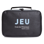 Jeu de pétanque personnalisé à offrir à des clients Boules couleur noir deuxième vue principale