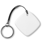 Localisateur de clés publicitaire carré en plastique FindKey couleur blanc deuxième vue