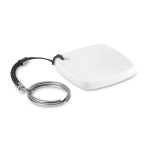 Localisateur de clés publicitaire carré en plastique FindKey couleur blanc troisième vue
