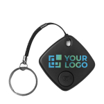 Localisateur de clés publicitaire carré en plastique FindKey vue avec zone d'impression