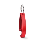 Porte-clés décapsuleur en aluminium coloré brillant Alucolors couleur rouge