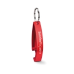 Porte-clés décapsuleur en aluminium coloré brillant Alucolors couleur rouge vue principale