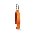 Porte-clés décapsuleur en aluminium coloré brillant Alucolors couleur orange
