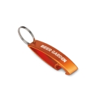 Porte-clés décapsuleur en aluminium coloré brillant Alucolors couleur orange deuxième vue principale