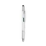 Stylo publicitaire multifonction pour la construction PowerPen couleur argenté mat