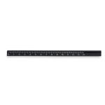 Crayon de menuisier promotionnel ovale avec règle de 14cm Metrum couleur noir