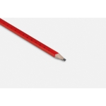 Crayon de menuisier promotionnel ovale avec règle de 14cm Metrum couleur rouge vue photographique