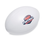 Ballon de rugby antistress pour publicité et merchandising Zenby couleur blanc deuxième vue principale
