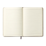 Bloc-notes à couverture rustique A5 avec des pages à rayures Canvas couleur beige deuxième vue