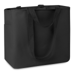 Sac cabas personnalisés en polyester 600D avec poche intérieure Konyu couleur noir