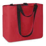 Sac cabas personnalisés en polyester 600D avec poche intérieure Konyu couleur rouge
