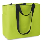 Sac cabas personnalisés en polyester 600D avec poche intérieure Konyu couleur vert lime