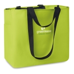 Sac cabas personnalisés en polyester 600D avec poche intérieure Konyu couleur vert lime vue principale
