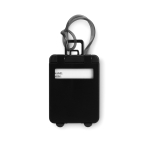 Etiquette de bagage personnalisée en forme de valise Trolley couleur noir