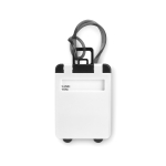 Etiquette de bagage personnalisée en forme de valise Trolley couleur blanc