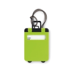 Etiquette de bagage personnalisée en forme de valise Trolley couleur vert