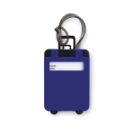 Etiquette de bagage personnalisée en forme de valise Trolley couleur bleu roi