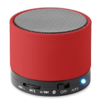 Enceinte Bluetooth circulaire colorée et personnalisée avec logo Soul couleur rouge