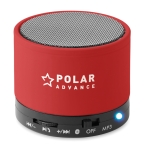 Enceinte Bluetooth circulaire colorée et personnalisée avec logo Soul couleur rouge deuxième vue principale