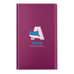 Power Bank personnalisé en aluminium de 4.000 mAh Powercard Alu couleur noir deuxième vue principale