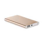 Power Bank personnalisé en aluminium de 4.000 mAh Powercard Alu couleur champagne