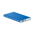 Power Bank personnalisé en aluminium de 4.000 mAh Powercard Alu couleur bleu roi