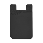 Porte-cartes personnalisé en silicone avec ruban adhésif SilconCase couleur noir