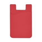 Porte-cartes personnalisé en silicone avec ruban adhésif SilconCase couleur rouge