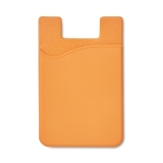 Porte-cartes personnalisé en silicone avec ruban adhésif SilconCase couleur orange